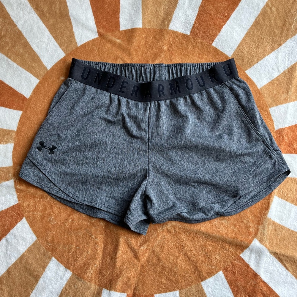 UNDER ARMOUR Women's Athletic Shorts- Gray Size Small